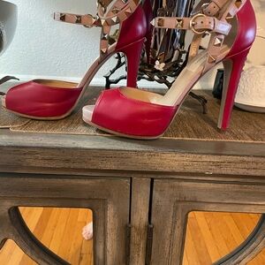 Valentino Garavani Red Studded Heels